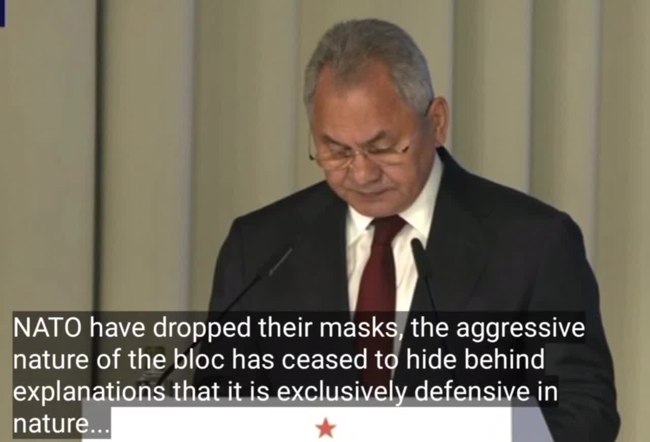 Minister of Defence S. Shoigu says NATO is not defensive, but offensive in nature.