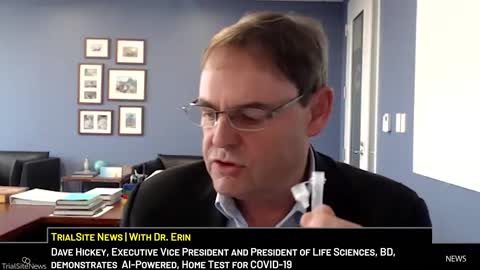 Dave Hickey, President of Life Sciences, demonstrates AI-Powered, Home Test for COVID-19