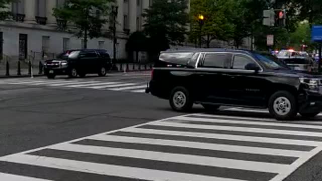 Indian Prime Minister Narendra Modi's Convoy at Washington in US