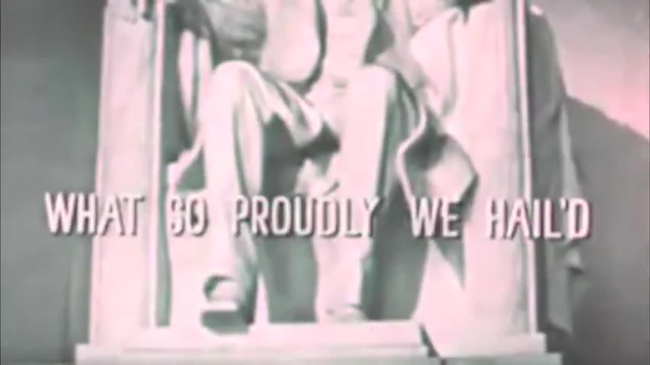 1960s USA TV National Anthem With Subliminal Messages.