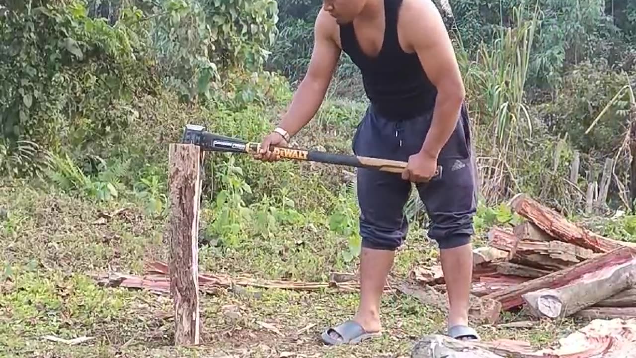 Cutting logs