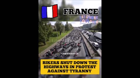 BREAKING : French Bikers Shut Down Motorways To Protest COVID Tyranny !!! TNTV