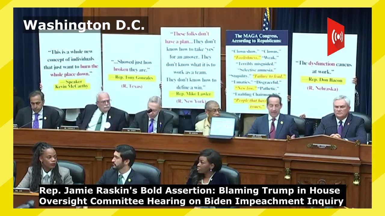 Rep. Jamie Raskin's Bold Assertion: Blaming Trump in House During Biden Impeachment Inquiry