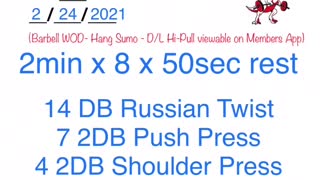 WOD 2/24/2021 Tuff Luv CrossFit