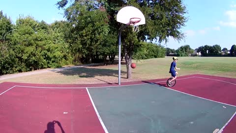 EPIC UNICYCLE BASKETBALL SHOTS