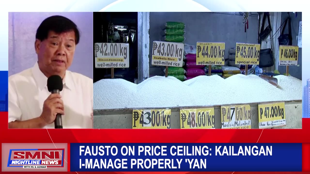 Fausto on price ceiling Kailangan i-manage properly 'yan