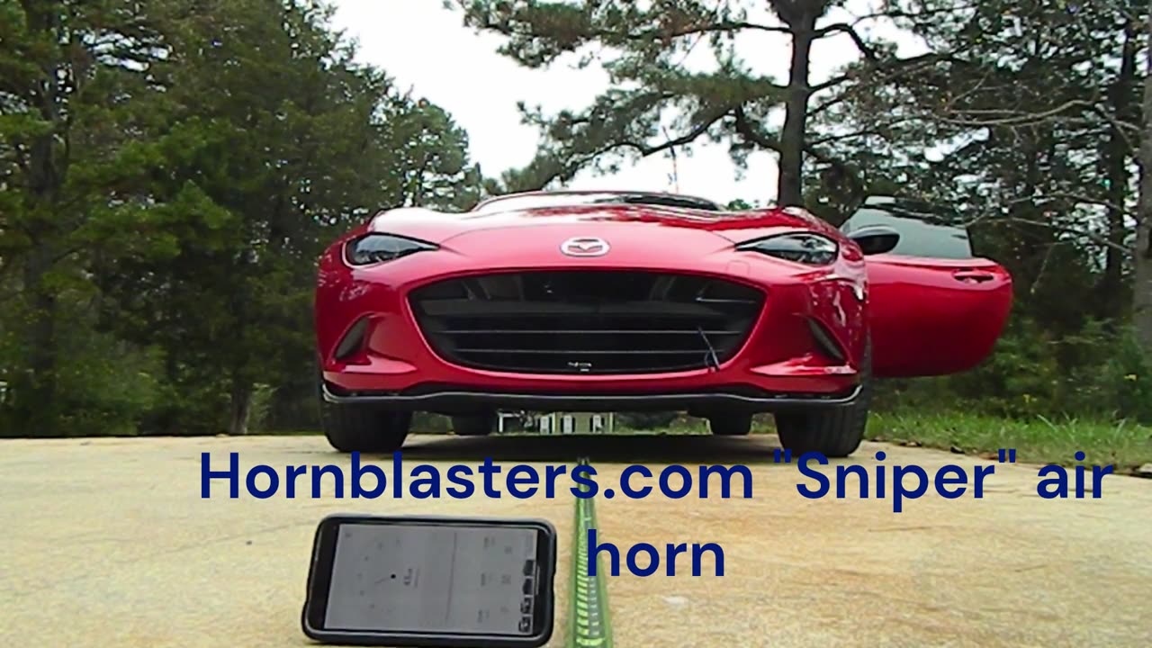 Stock ND Miata horn vs. Hornblasters.com "Sniper" air horn