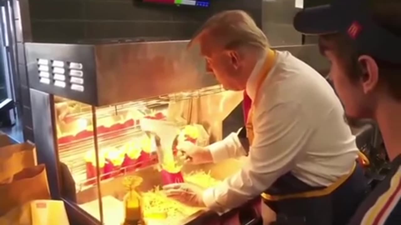 PRESIDENT TRUMP WORKING MCDONALDS VIDEO8 #TRUMP24