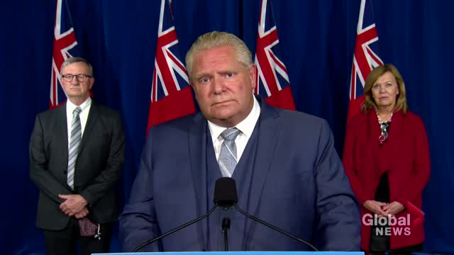 Ontario Premier Doug Ford says "everything on the table," including lockdowns