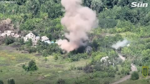 Ukraine's Azov special forces blow up Russian ammo depot