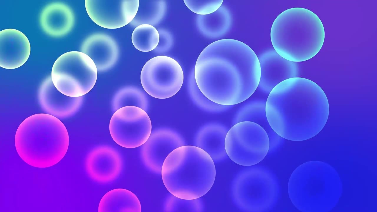 Bubbles Spin Blue Loop.Motion Graphic video. Visual Effect video. Motion Backdrop.