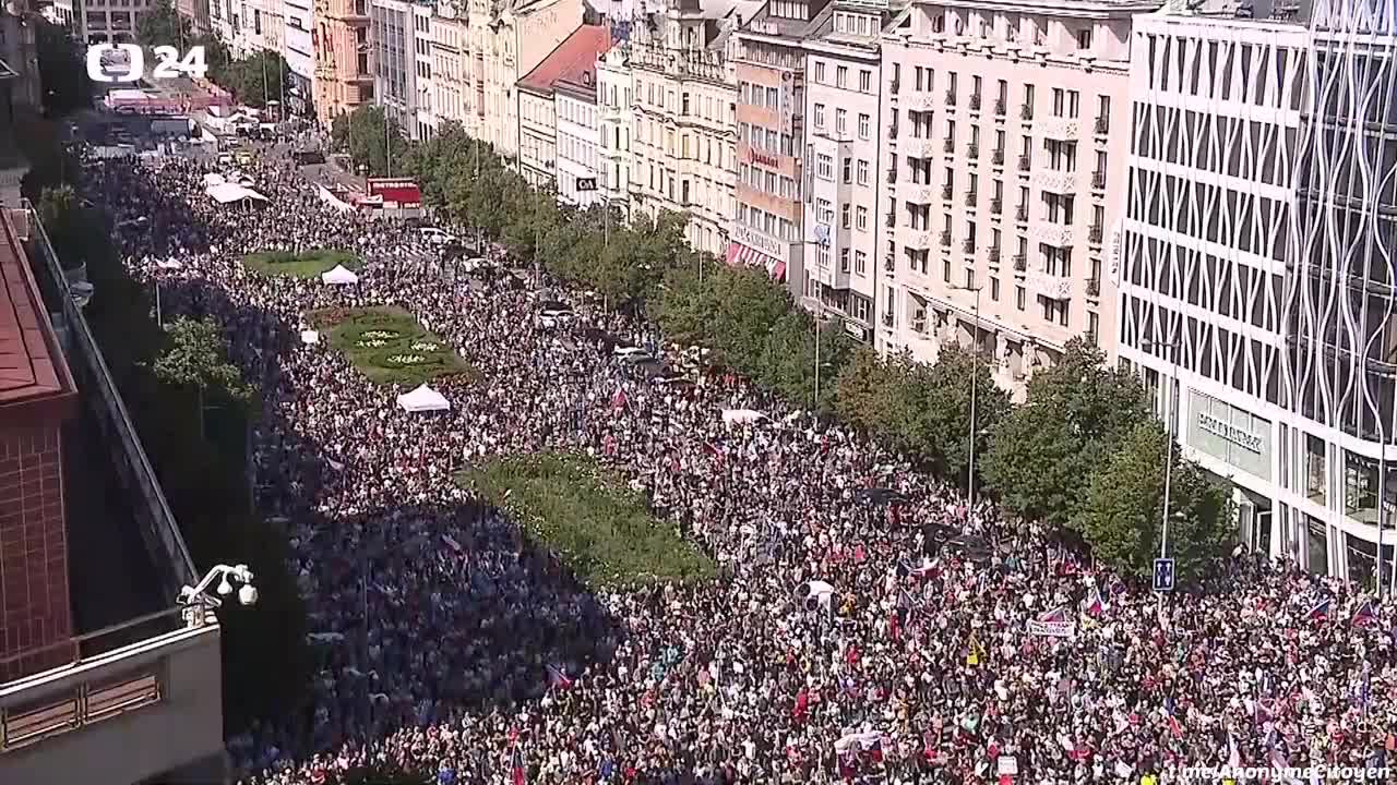 Prague: Czech Republic: anti government protests on September 3, 2022