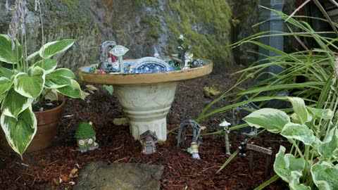 Sleep instantly rain noise in fairy garden