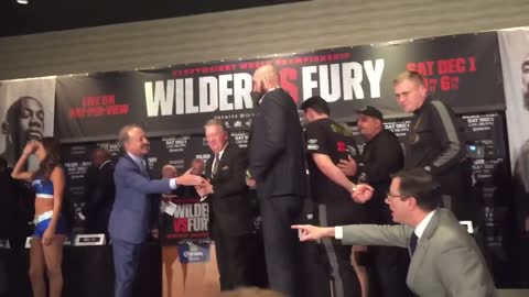 ALL HELL BREAKS LOOSE DURING WILDER & FURY FACE OFF!! BOTH CAMPS GET PHYSICAL...