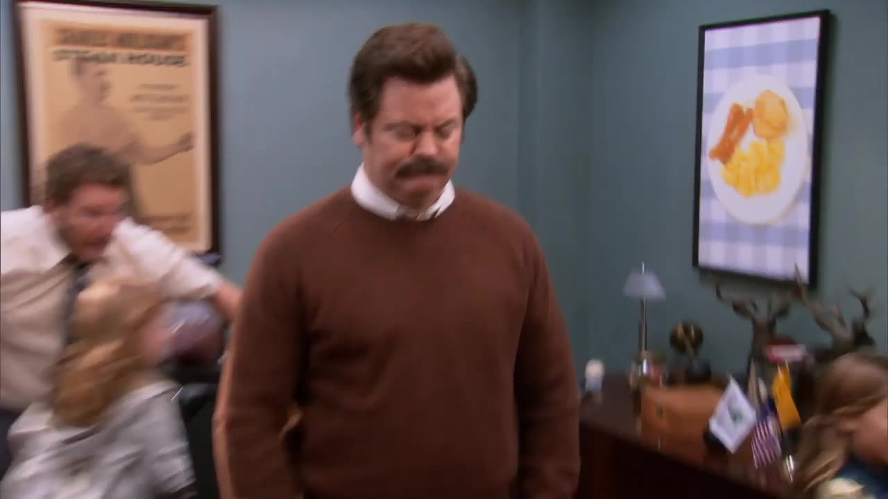 Ron Gets Swamped By His Kids | Parks and Recreation |