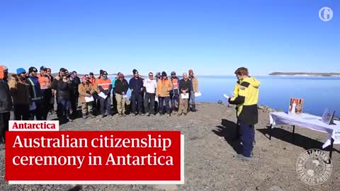 Australian citizenship ceremony in Antarctica