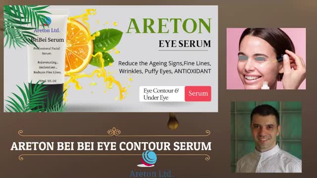 The Areton Vitamin C + E Eye Contour Serum With Hyaluronic Acid Which Hydrates And Plumps Up Skin