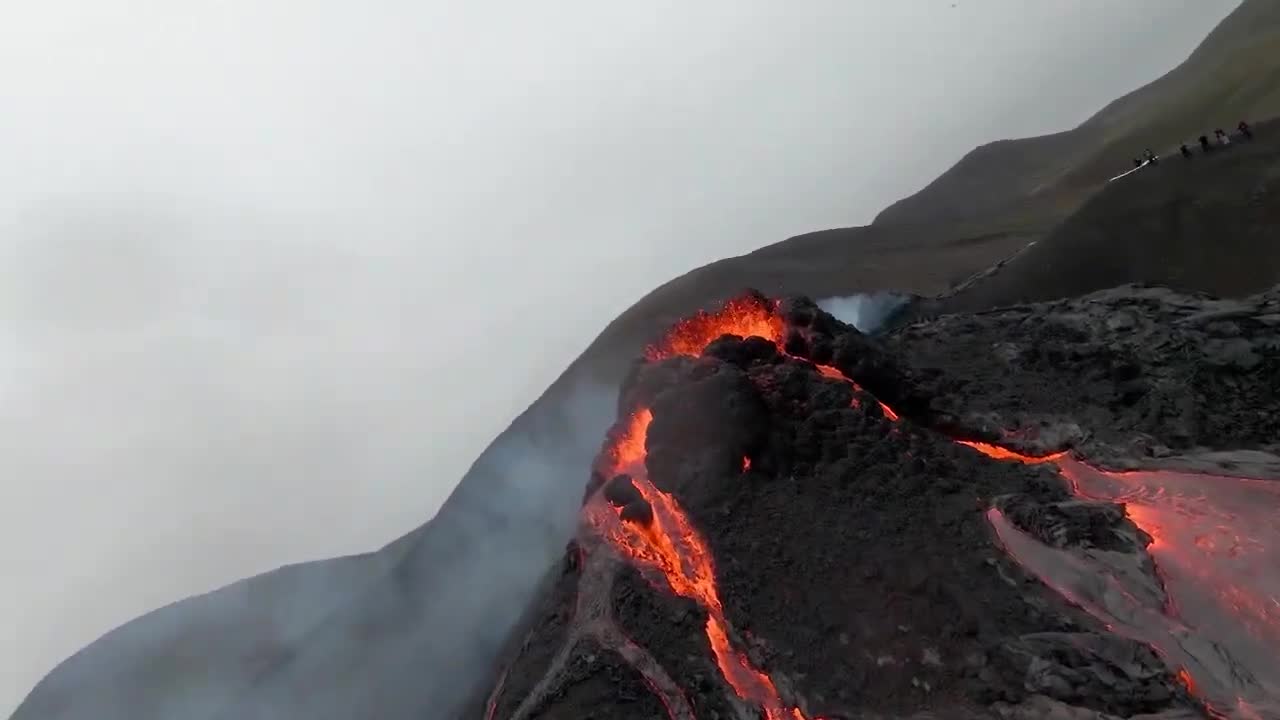 WOW AMAZING!!! AND WODERFUL DRONE SHOT TOO CLOSE II ICELAND VOLCANO ERUPTION 2021