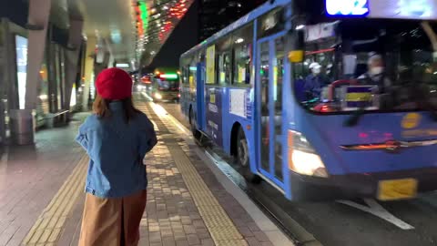 A bus stop in Korea.