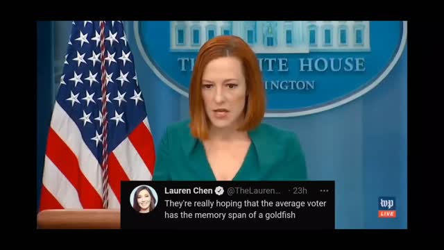 Jen Psaki blames Putin for gas prices.