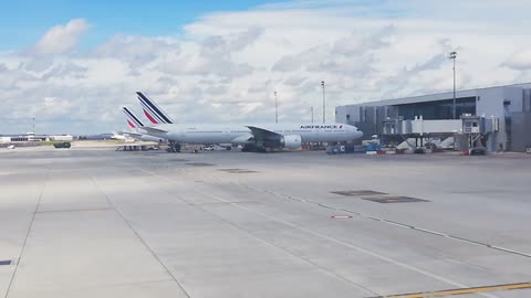 Rome Fiumicino Airport waiting to take off