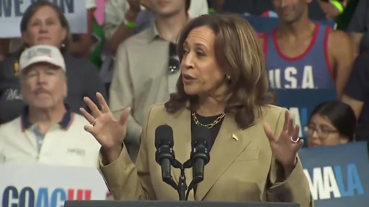 Kamala stops her remarks to appease the pro-Hamas contingent of her base