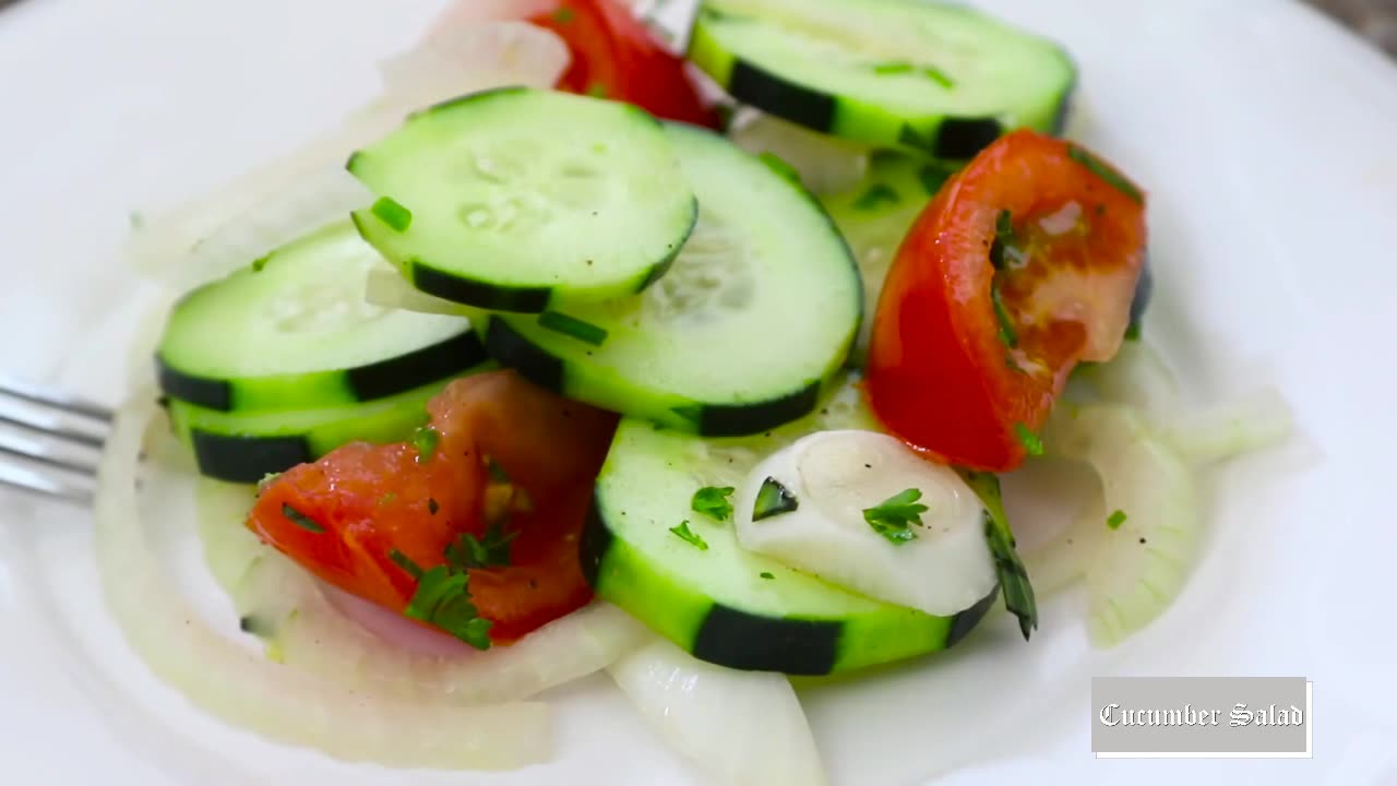 Summer Tomato, Onion _ Cucumber Salad