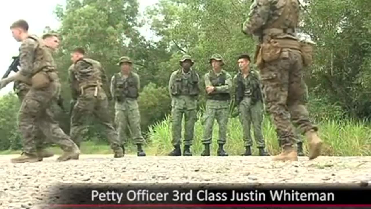 Marines patrol with Singapore forces