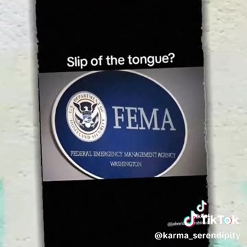 FEMA Slip of the tongue 👅 🤷🏻‍♀️