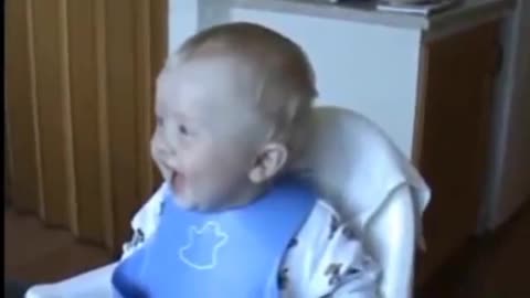 Creative child laughing very funny