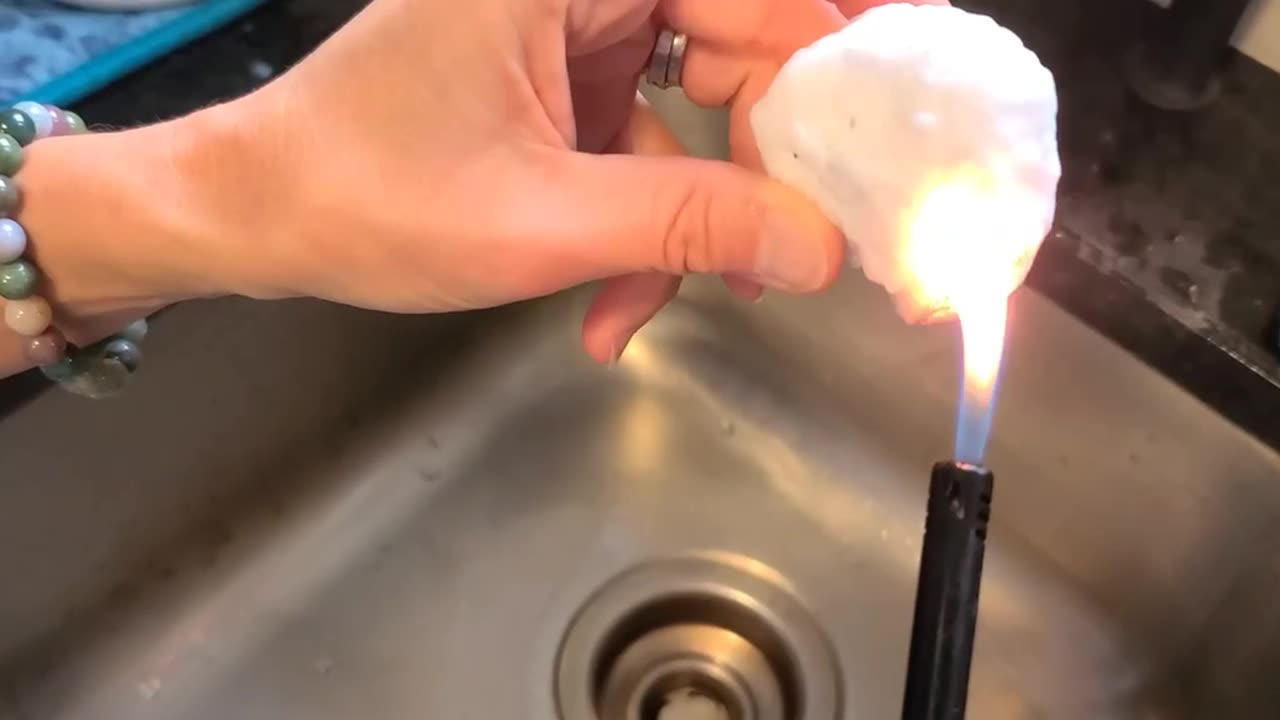 Evidence of man-made snow catching fire after a 'hail storm' in Ottawa