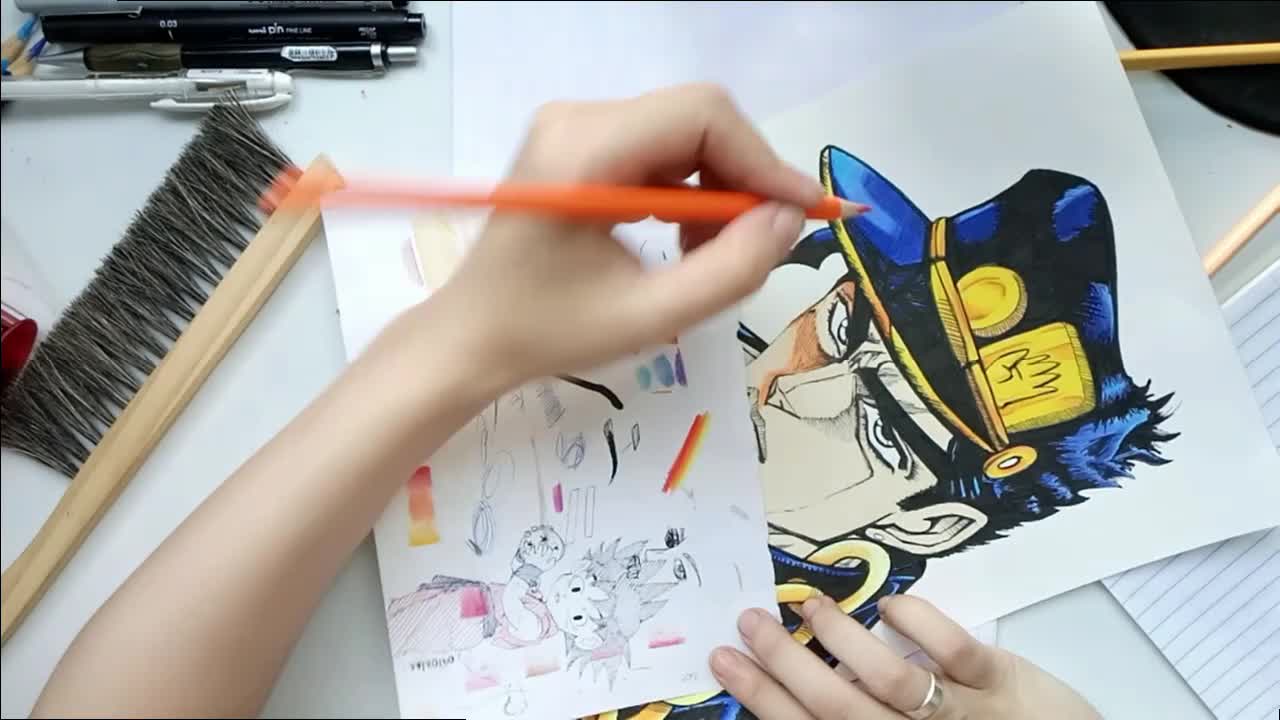 Speed Drawing: Jotaro Kujo (JoJo no Kimyou na Bouken / JoJo's Bizarre Adventure / JJBA)