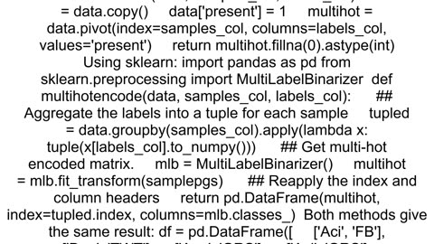 Convert 1 column data into multi hot encoding