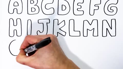 Learn Letters for kids how To draw ABC & all the letters of Alphabet