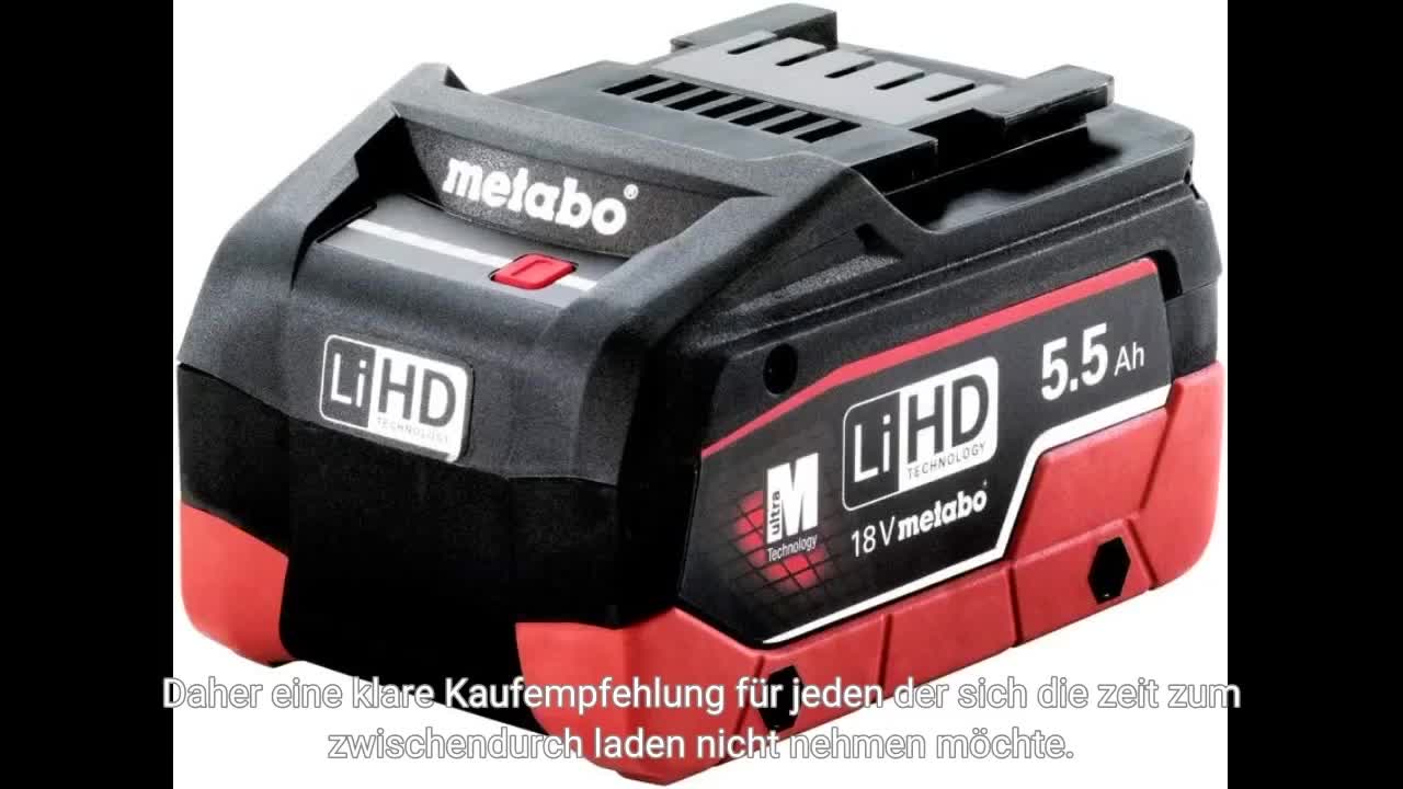 Metabo Akkupack LiHD 18 V - 8,0 Ah (625369000) Spannung des Akkupacks: 18 V, Akkukapazität: 8 Ah