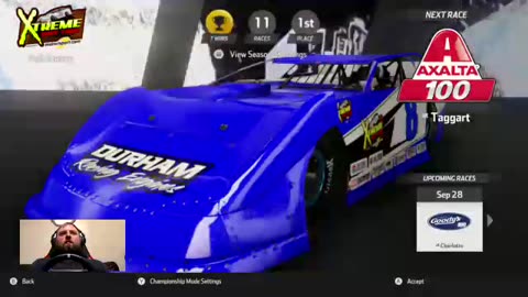 100% Late Model Season in Xtreme Dirt Tour on NASCAR Heat 3. Race #11. Jefferson.