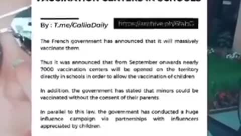The French Government Want to Murder the Children