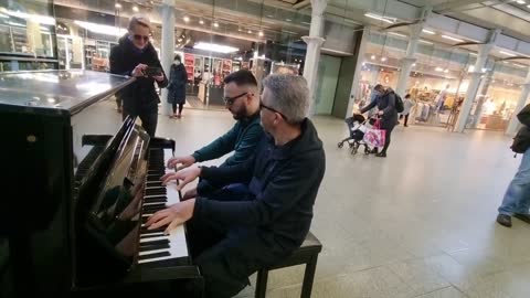 YouTubers Meet At Public Piano And Shock The Passengers