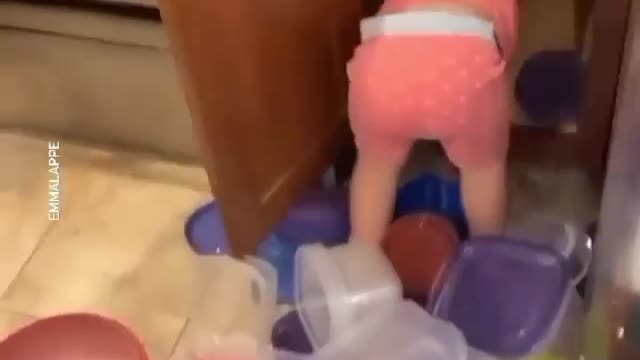When your baby wants to hide he will make place 💕😘😍