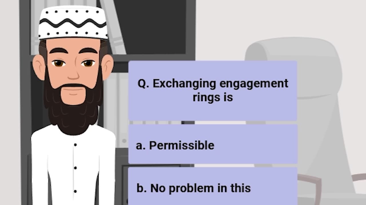 Q. Exchanging engagement rings is | #hadith #islam #muslim |