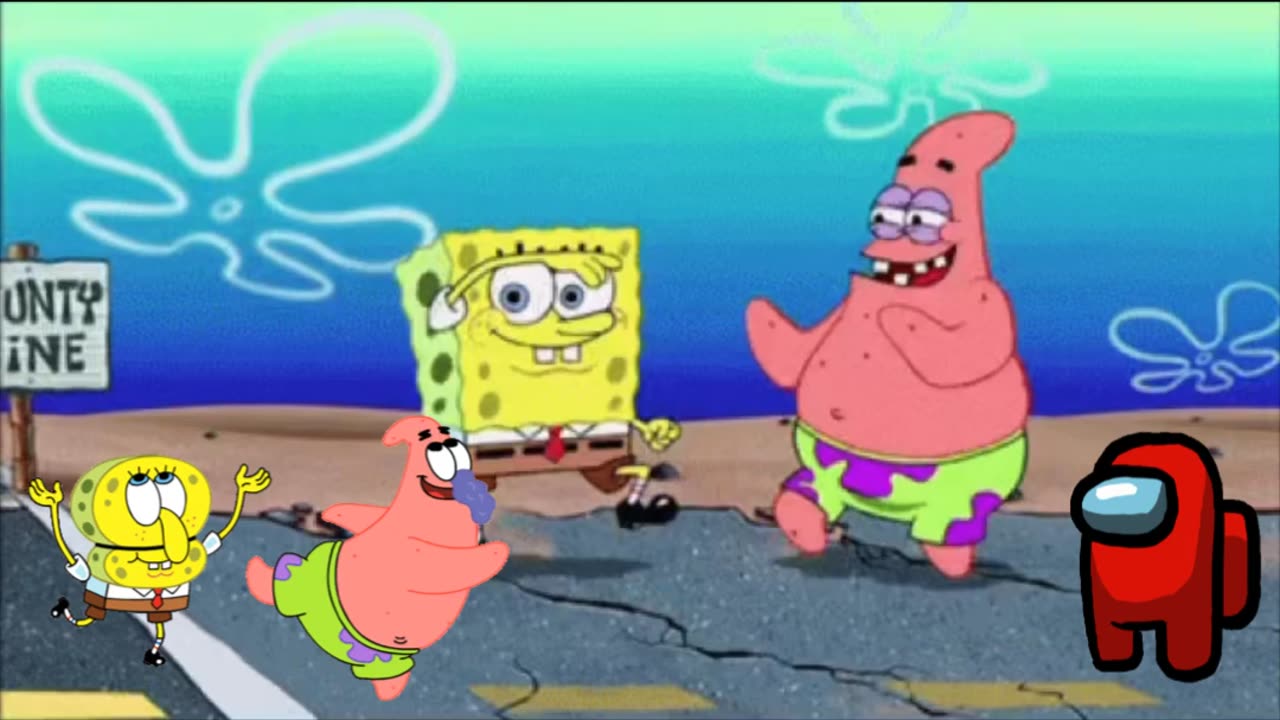 SpongeBob And Patrick Are Pretending To Be Imposters While Two Kids Laugh At The QAnon Psyop 😂