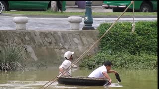 Vietnam, Hội An - paddling with flipflops 2013