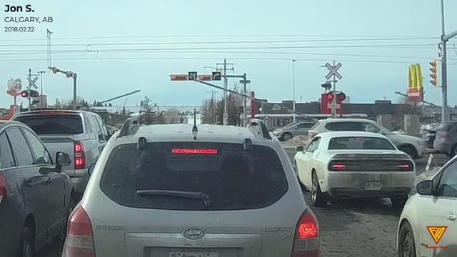 Near miss with 2 fire trucks 2018.02.22 — CALGARY, AB