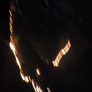 Tanker Train stopped at big Fire