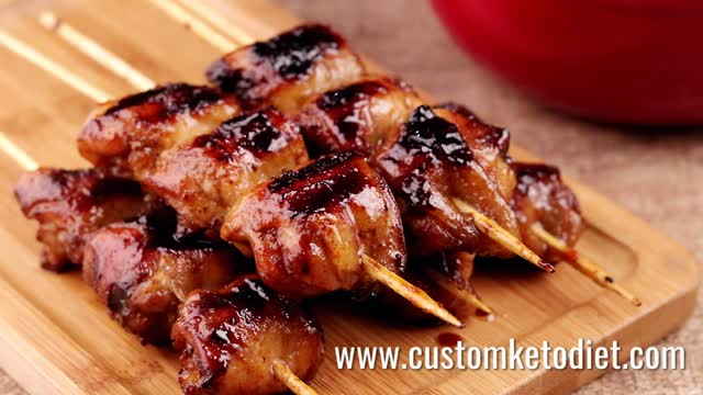 Keto Recipes - Keto BBQ Chicken Kabobs - Keto Diet