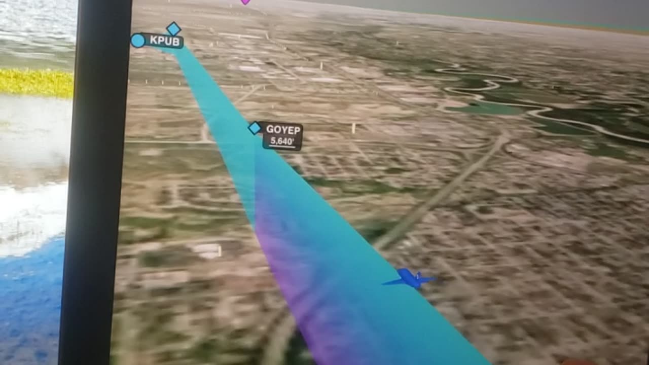 Foreflight on ipad, flight preview