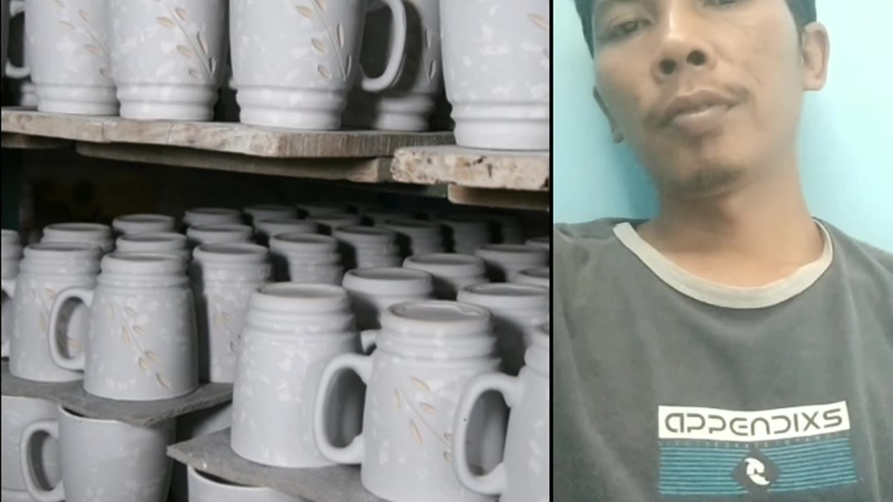 Watch how people make cups from ceramics