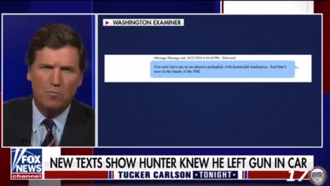 New text message shows Hunter Biden knew he left a pistol in the car.