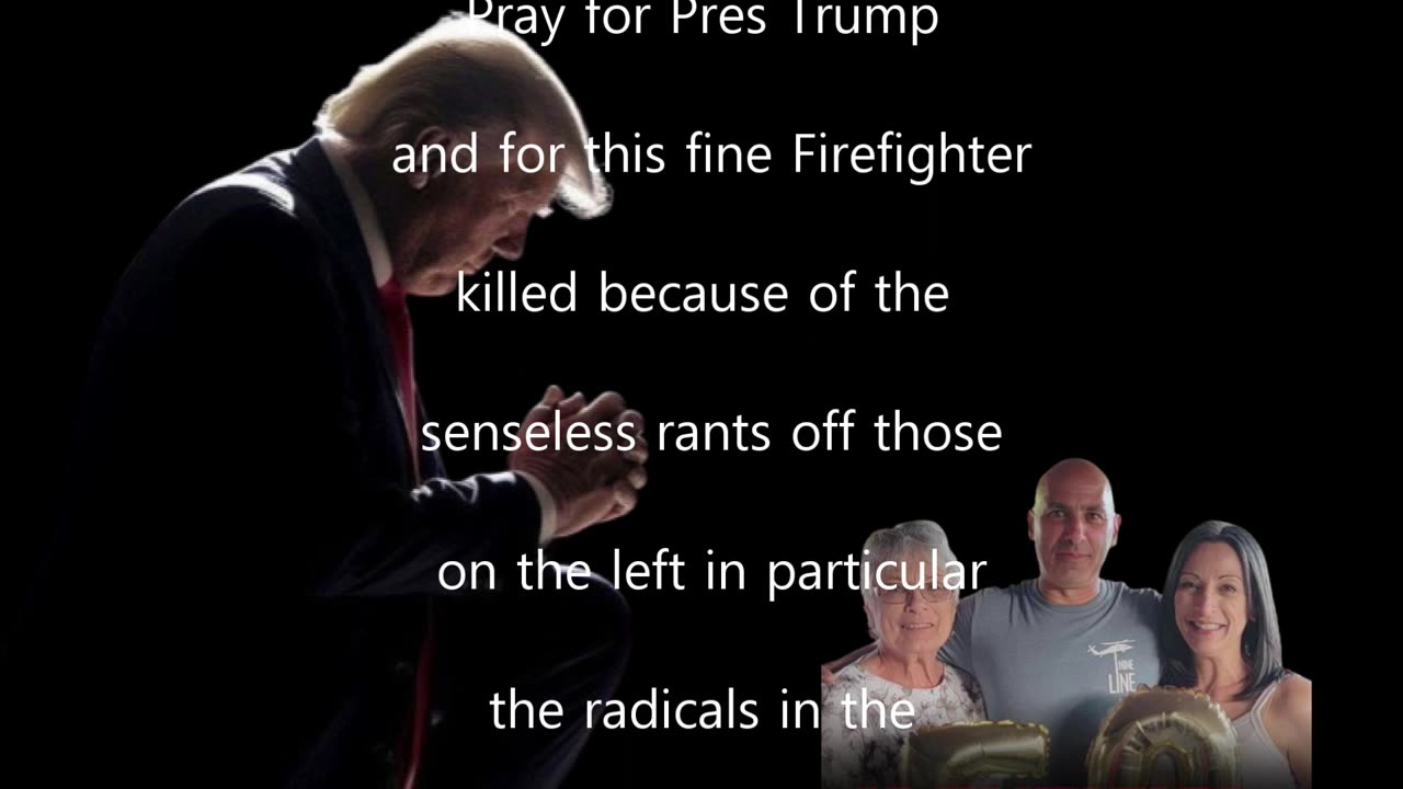 Pray for President Trumps safety and the family off those killed or wounded in PA