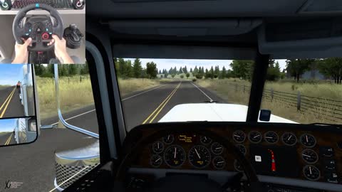 Straight Piped Peterbilt 389 - American Truck Simulator | Logitech g29 (Steering Wheel + Shifter)